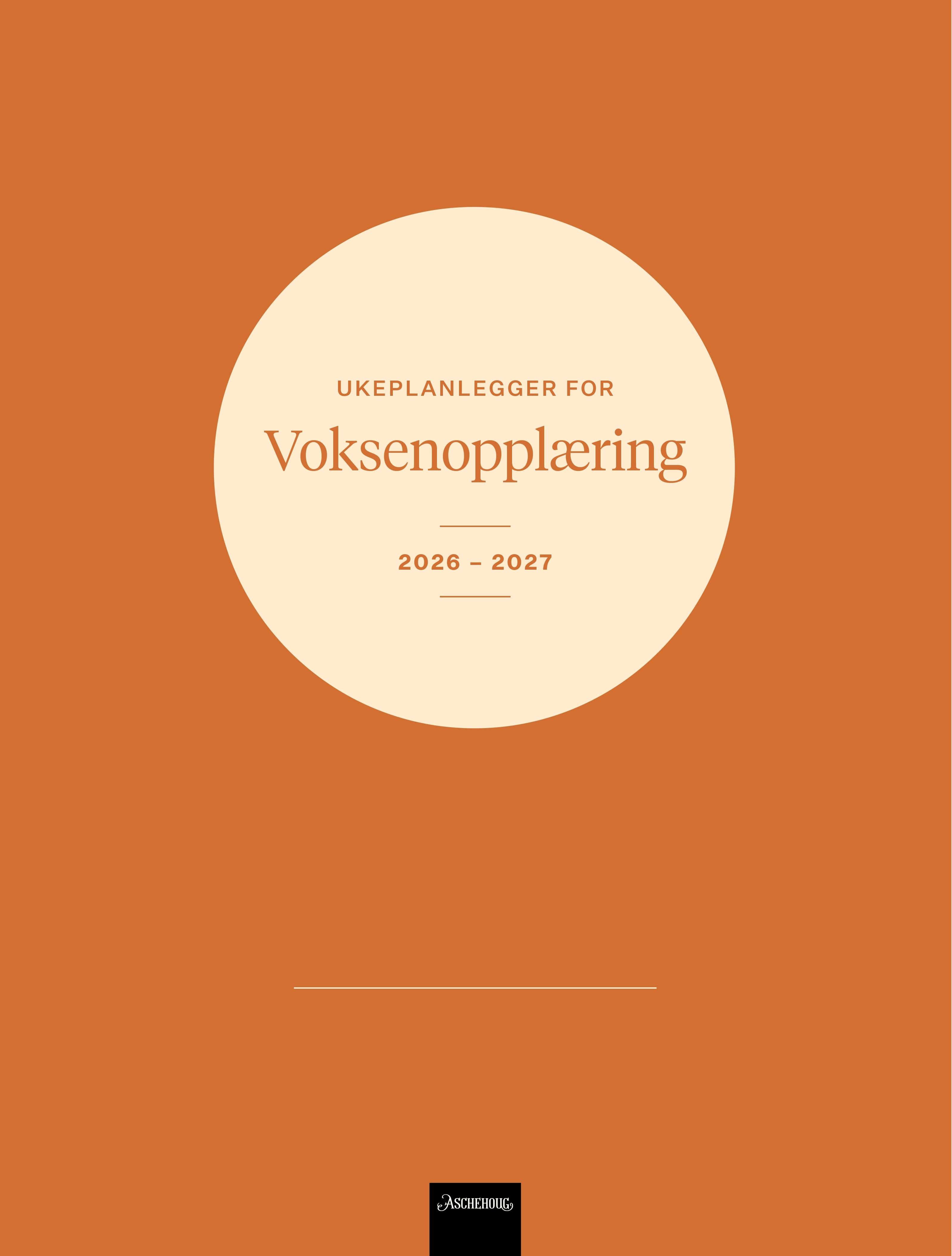 Ukeplanlegger for voksenopplæring 2026-2027