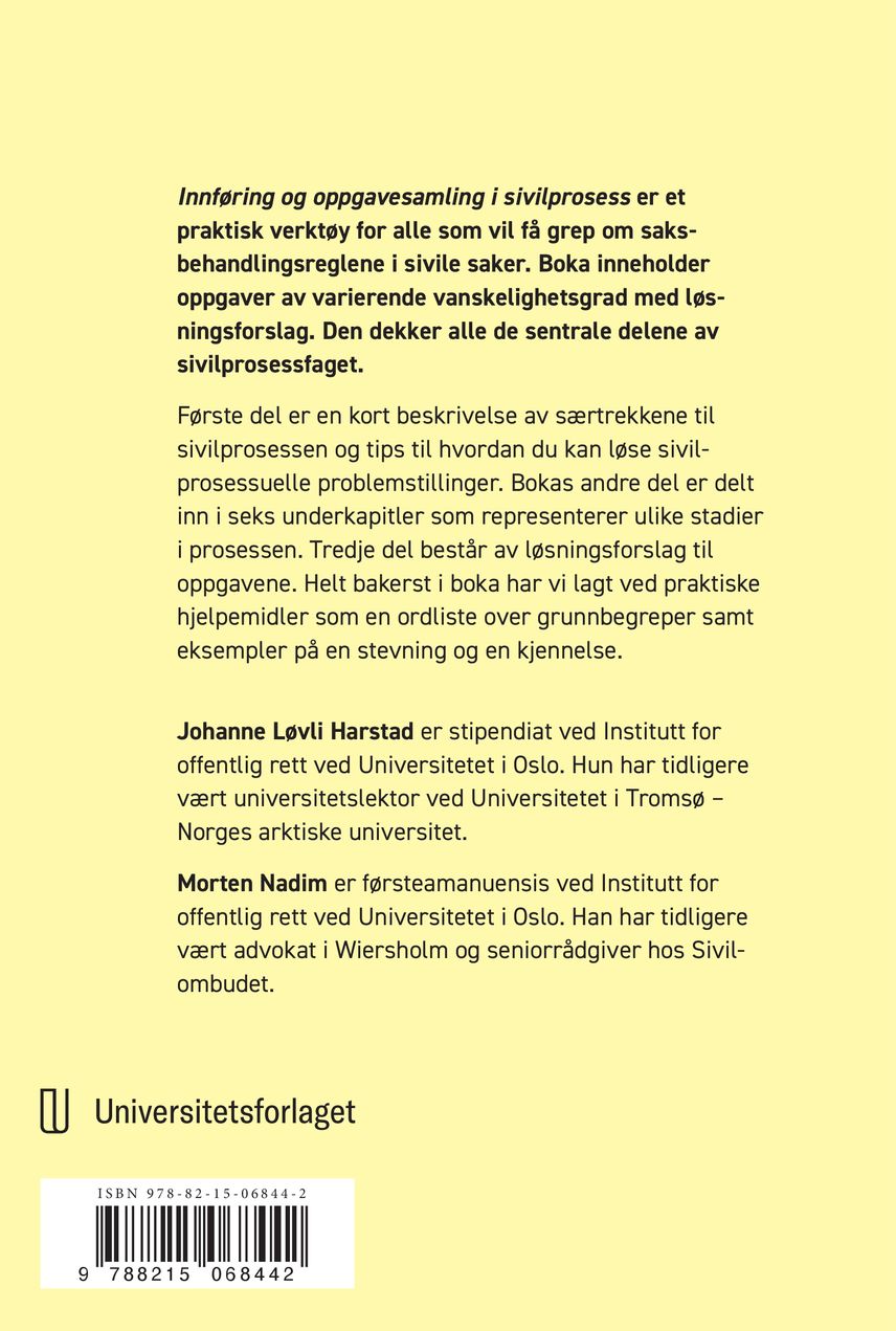 Innføring og oppgavesamling i sivilprosess