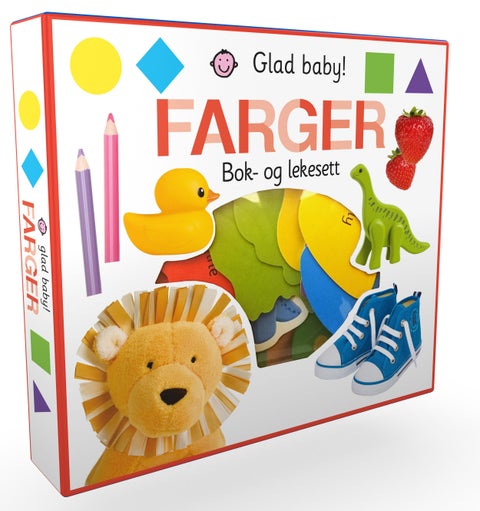 Farger - glad baby : bok og lekesett