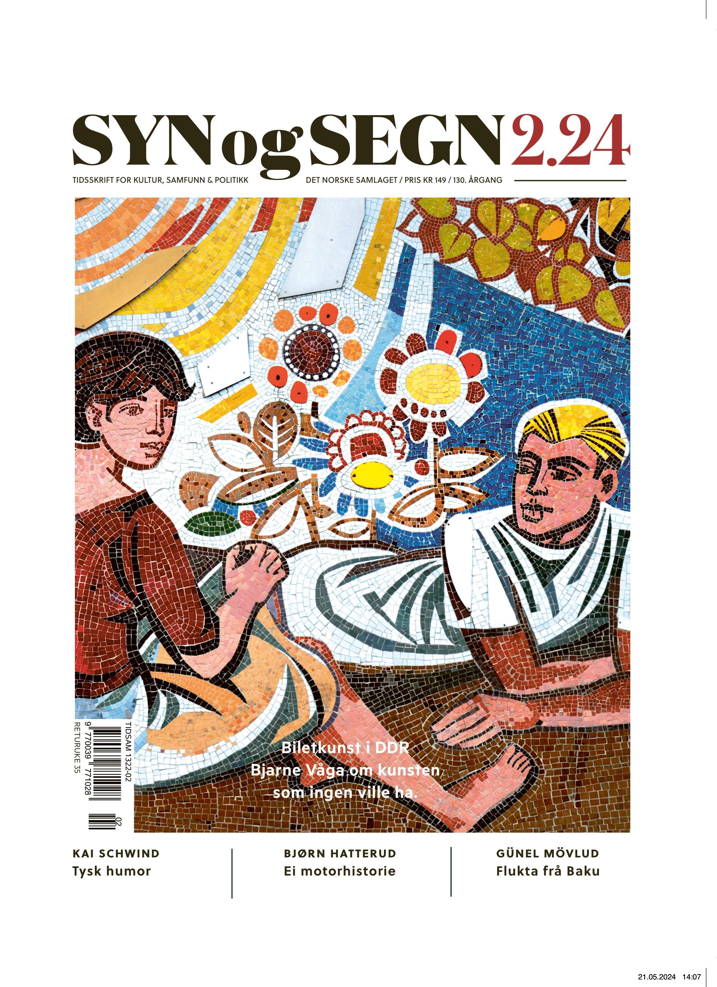 Syn og segn. Hefte 2-2024 - tidsskrift for kultur, samfunn & politikk