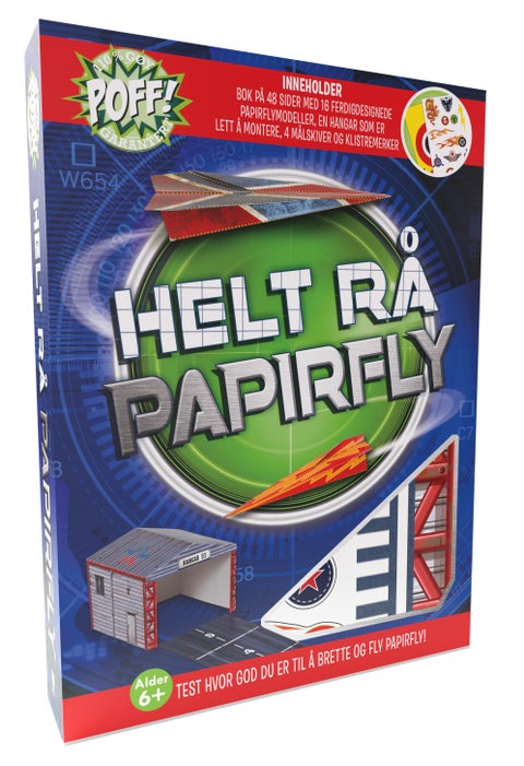 Helt rå papirfly. Bok- og lekesett - bok- og lekesett