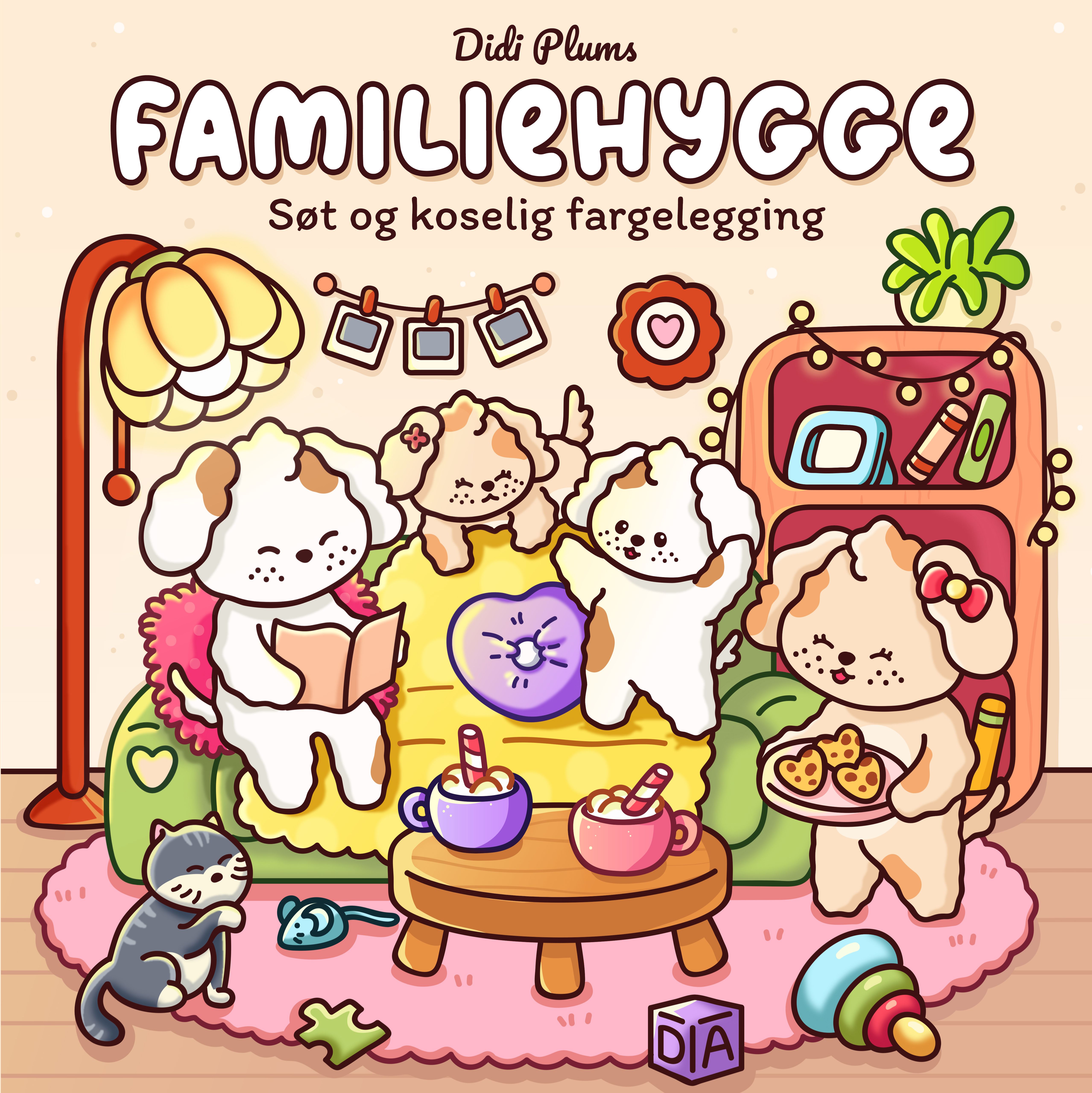 Familiehygge - søt og koselig fargelegging