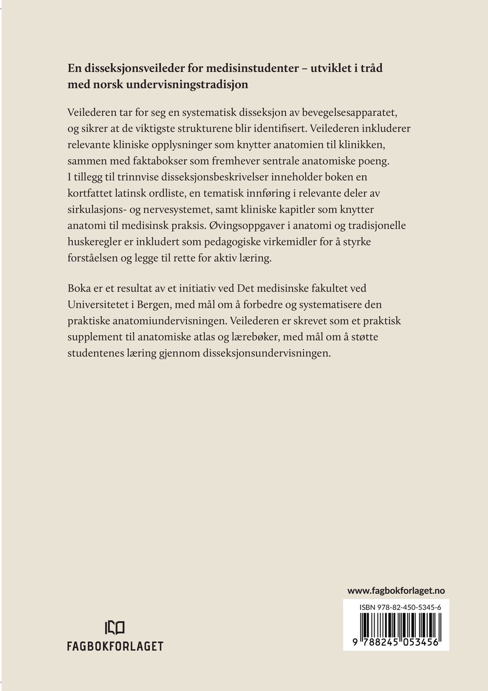 Disseksjonsveiledning og klinisk anatomi