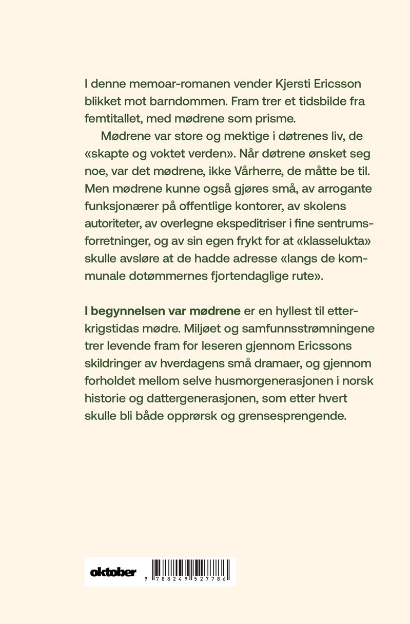 I begynnelsen var mødrene