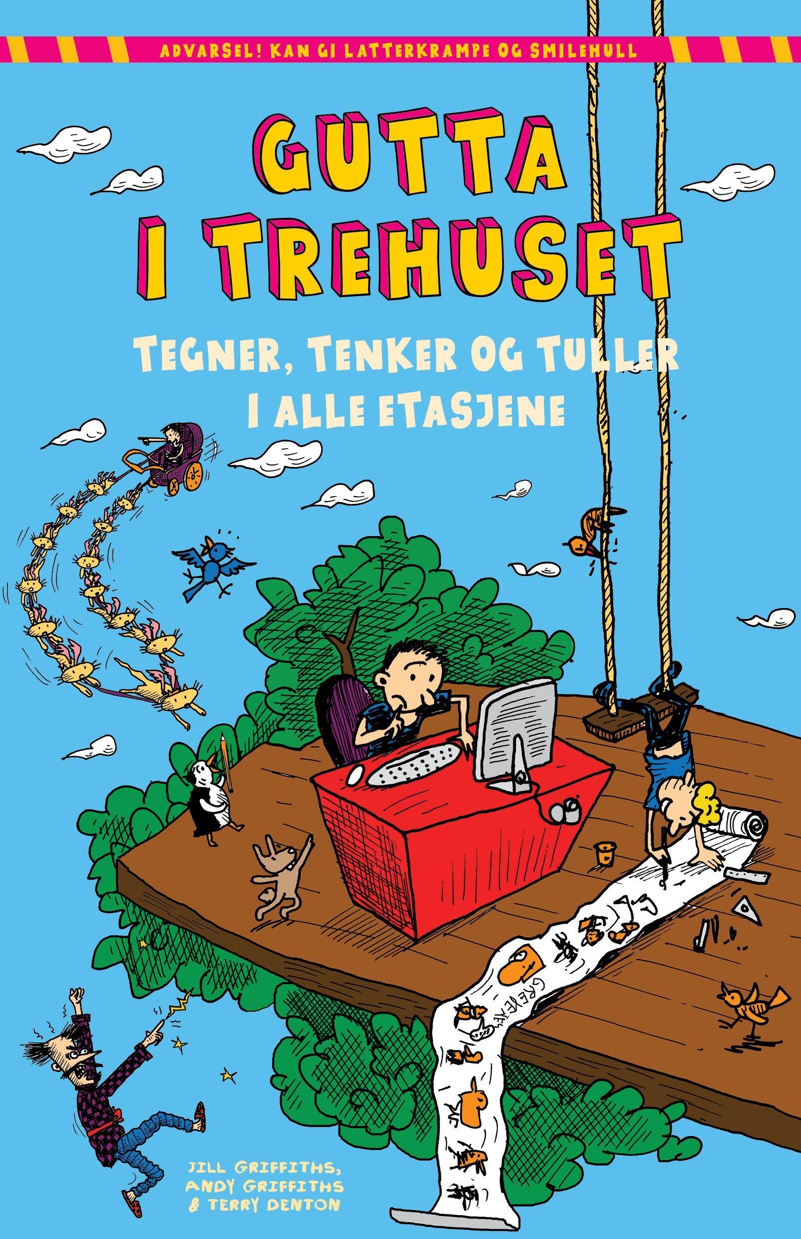 Gutta i trehuset tegner, tenker og tuller i alle etasjene
