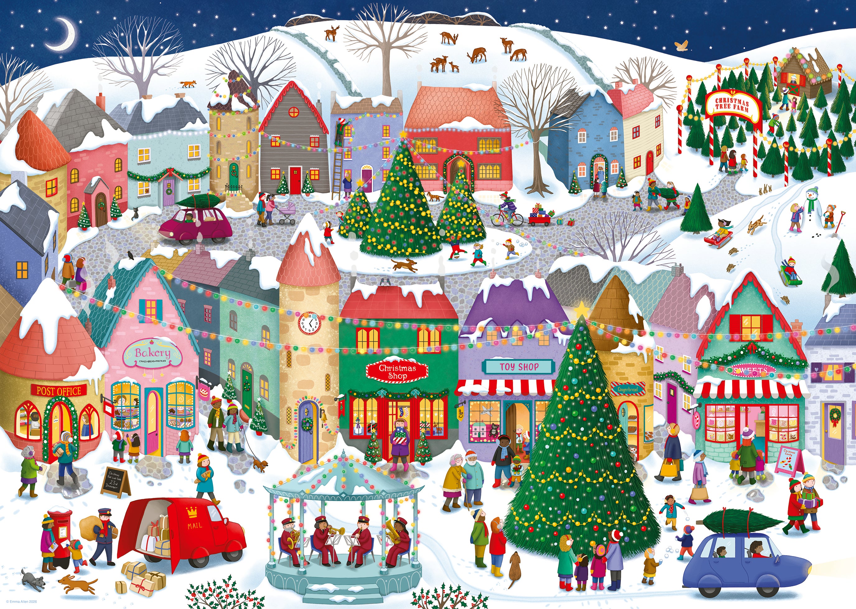 Puslespill 1000 Julebyen Ravensburger