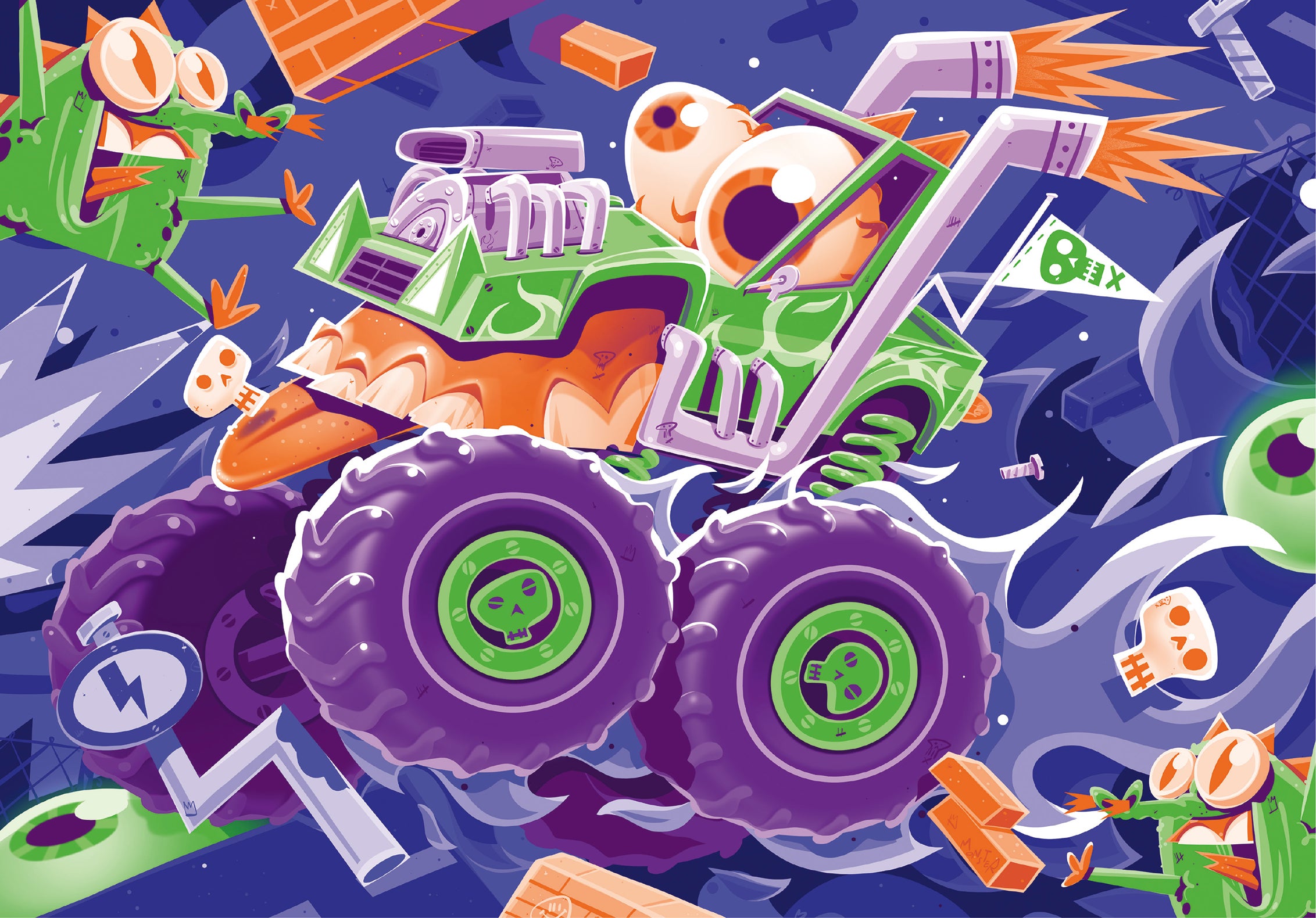 Puslespill 2x24 Monster Trucks Ravensburger