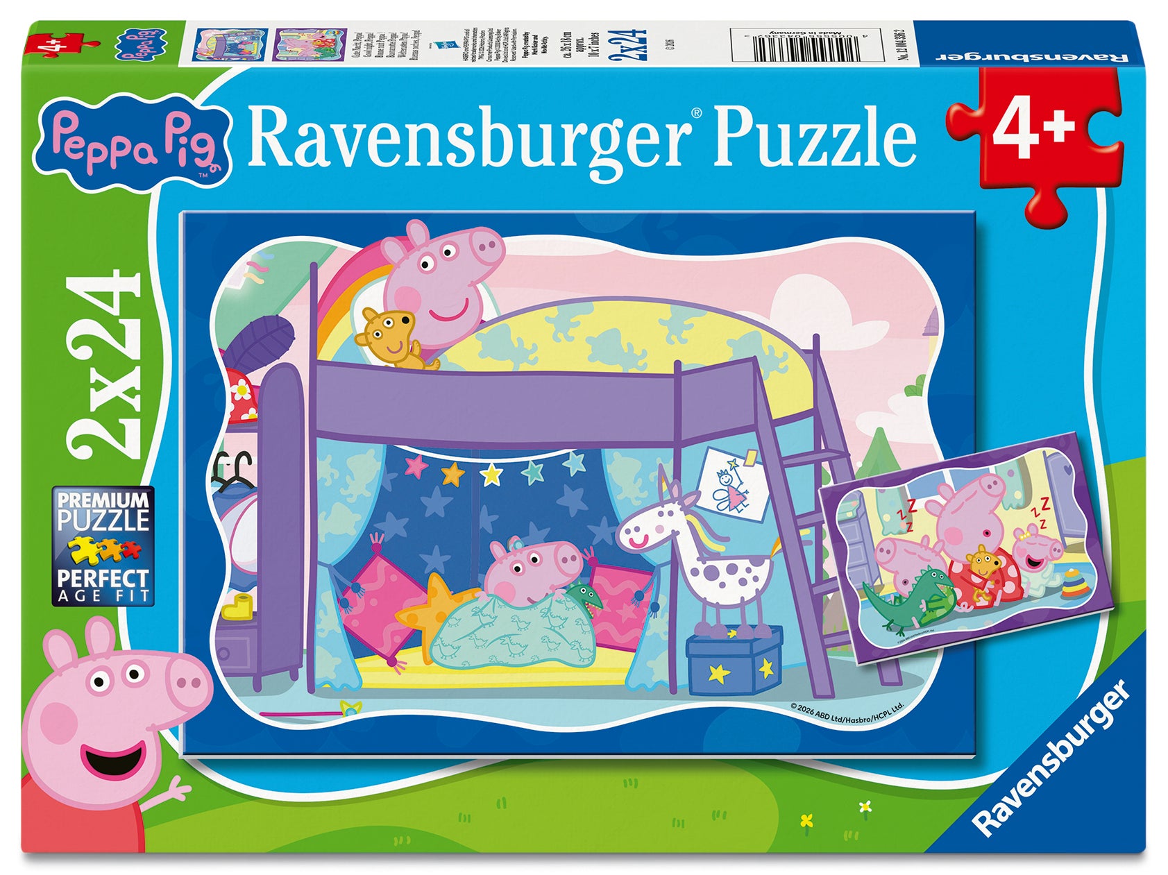 Puslespill 2x24 Peppa Gris Ravensburger