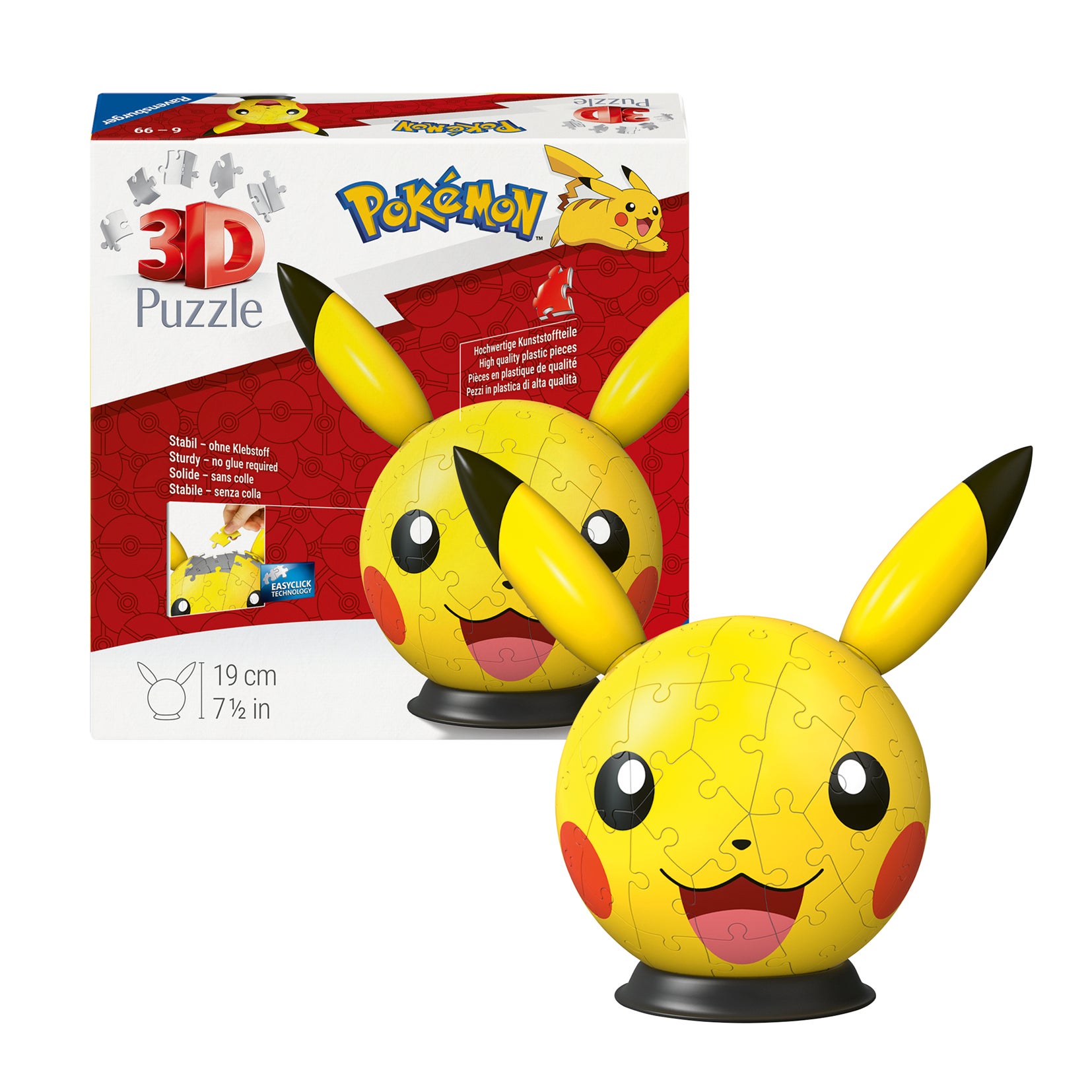 Puslespill 72 Pikachu med Ører Ravensburger