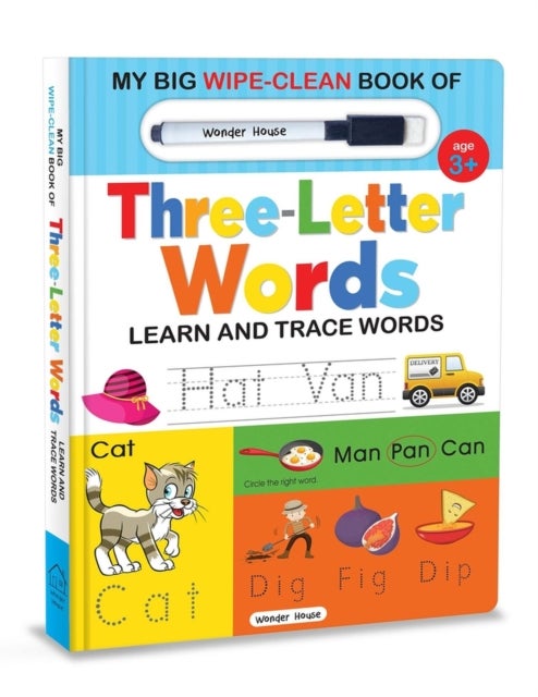 My Big Wipe and Clean Book of Three Letter Words for Kids - Learn and Trace Words