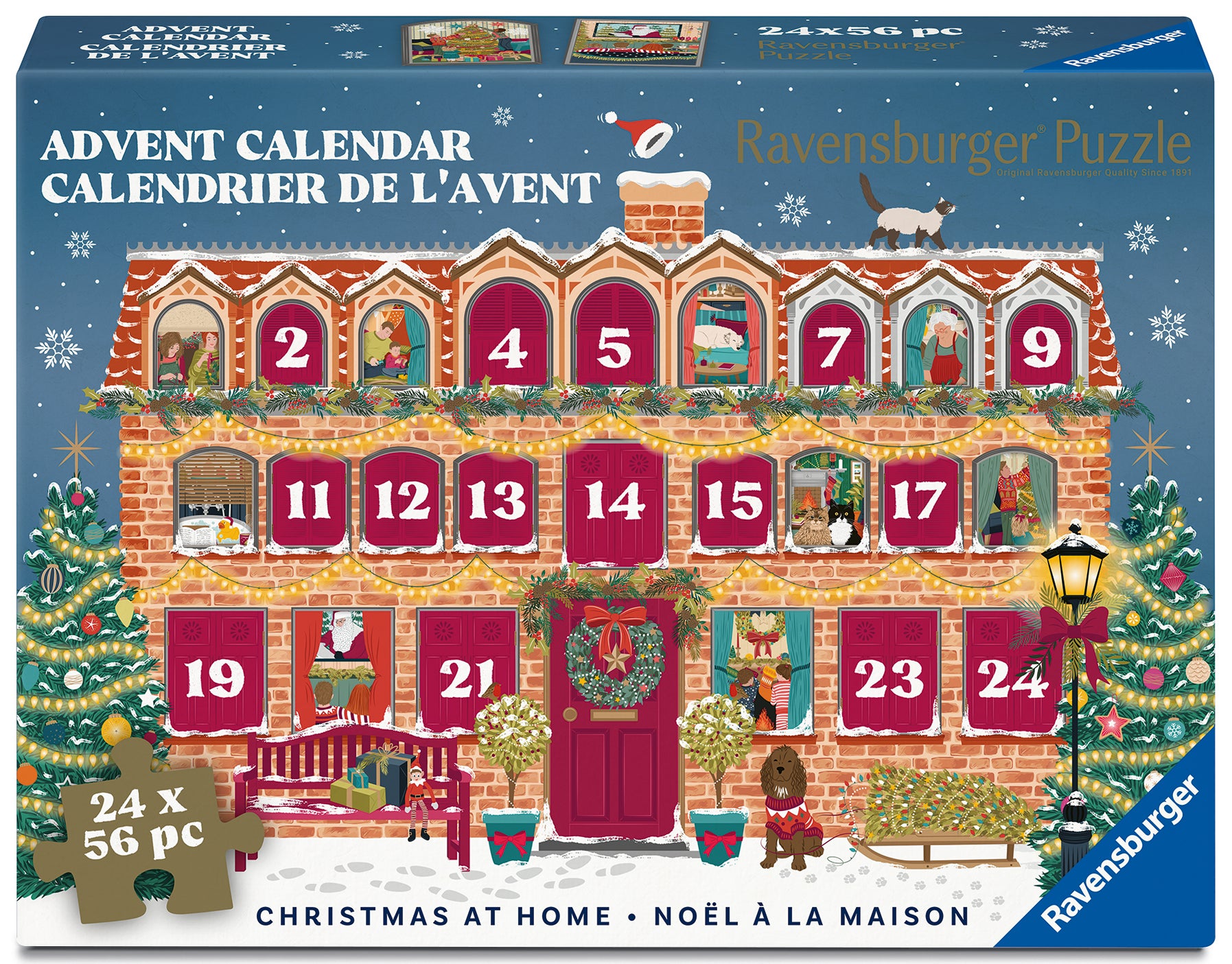 Puslespill 24x54 Adventskalender Hus Ravensburger