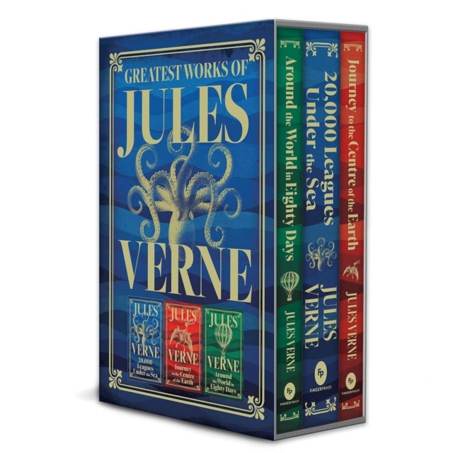Greatest Works of Jules Verne: 20,000 Leagues Under the Sea, Journey to the Centre of the Earth, Around the World in Eighty Days - Deluxe Hardbound Edition , Boxed Set