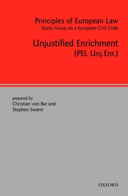 Principles of European Law - Unjustified Enrichment