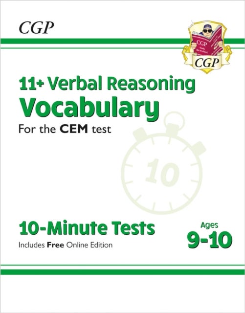 New 11+ CEM 10-Minute Tests: Verbal Reasoning Vocabulary - Ages 9-10 (with Online Edition): unbeatab