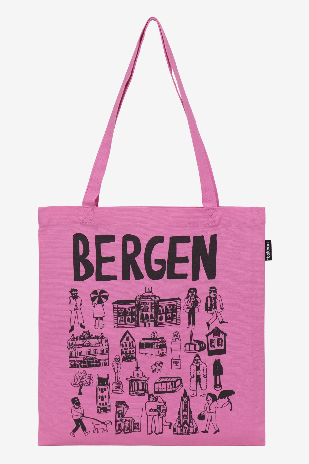 Handlenett Anette Moi Bergen rosa