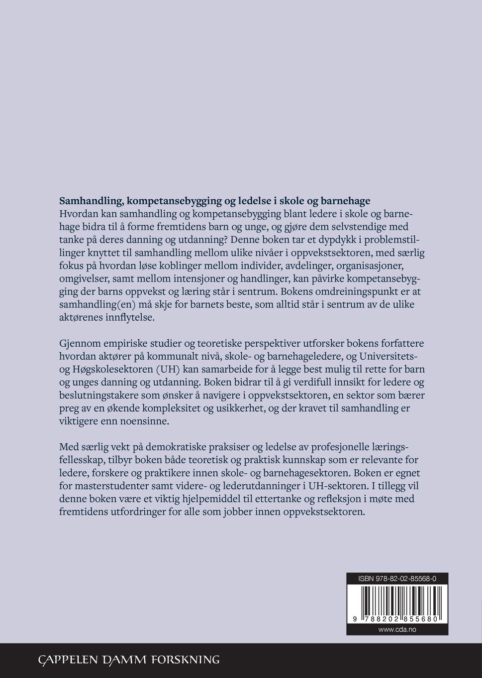 Samhandling, kompetansebygging og ledelse i skole og barnehage