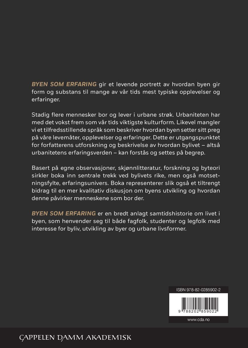 Byen som erfaring