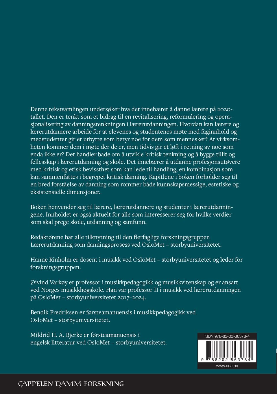 Kritisk danning i lærerutdanningen