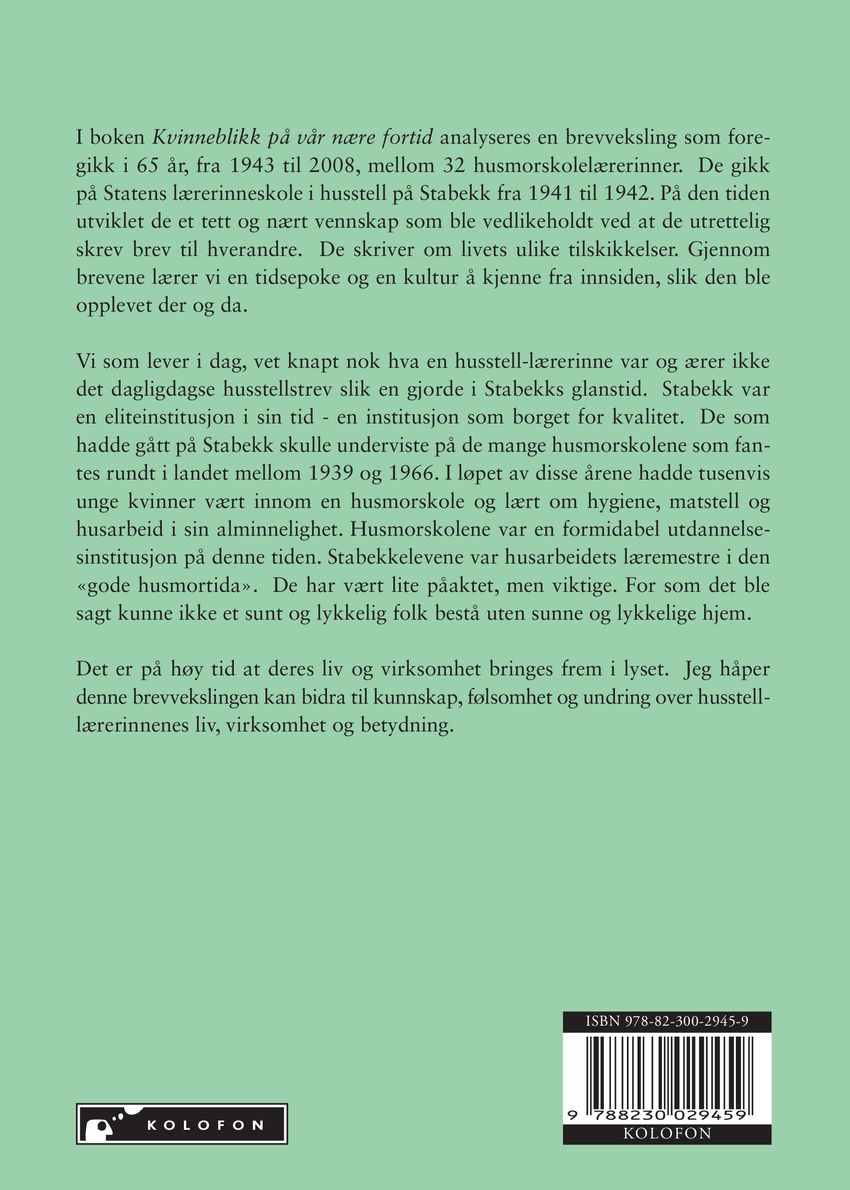 Kvinneblikk på vår nære fortid