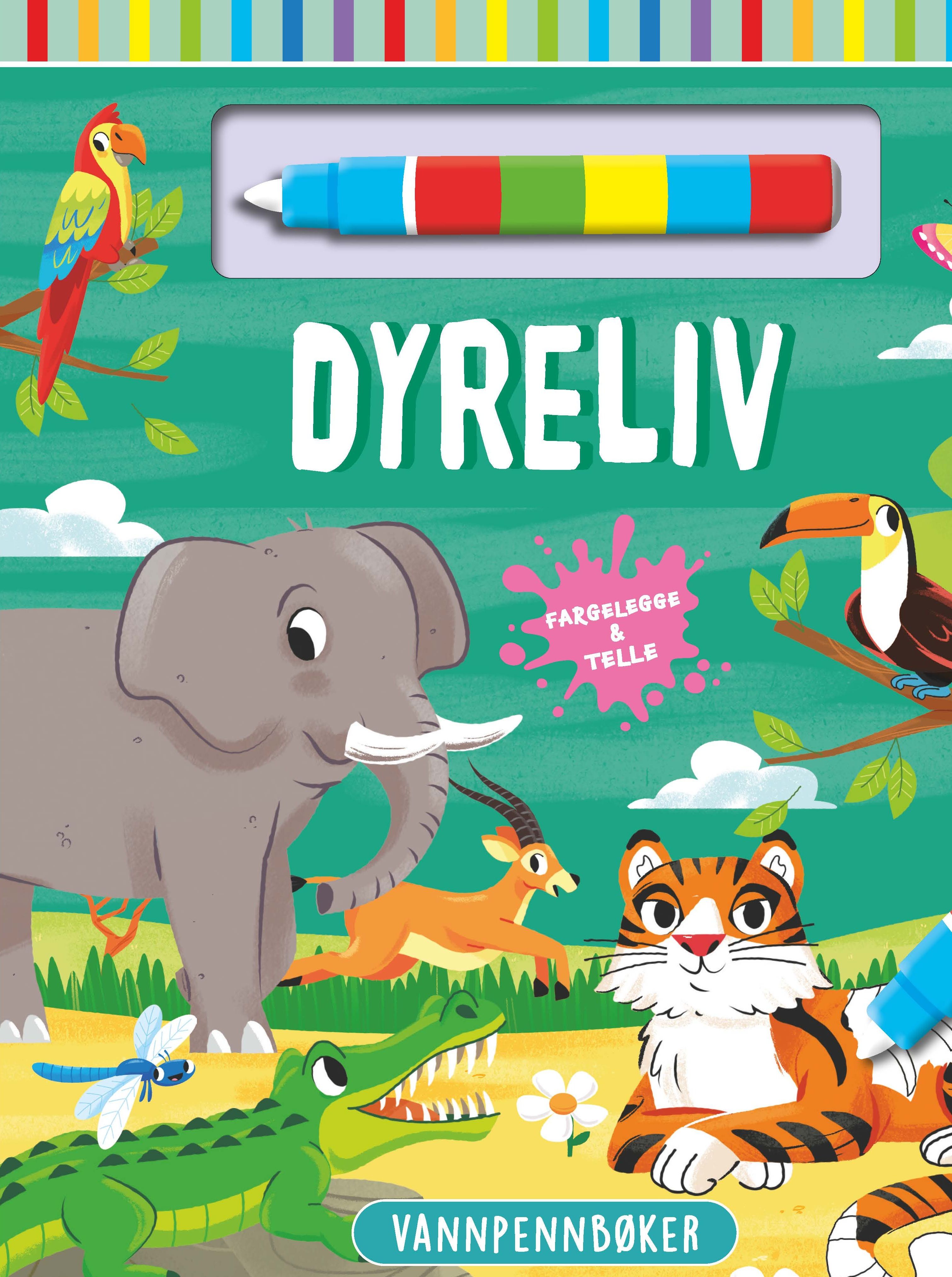Dyreliv - fargelegge & telle