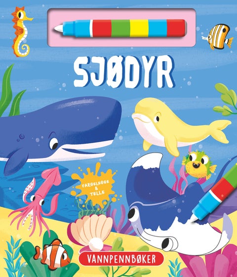 Sjødyr - fargelegge & telle