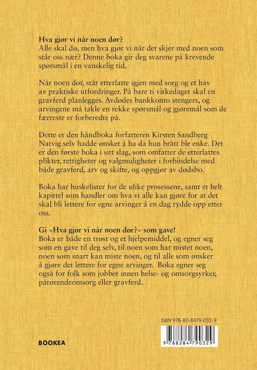 Hva gjør vi når noen dør?