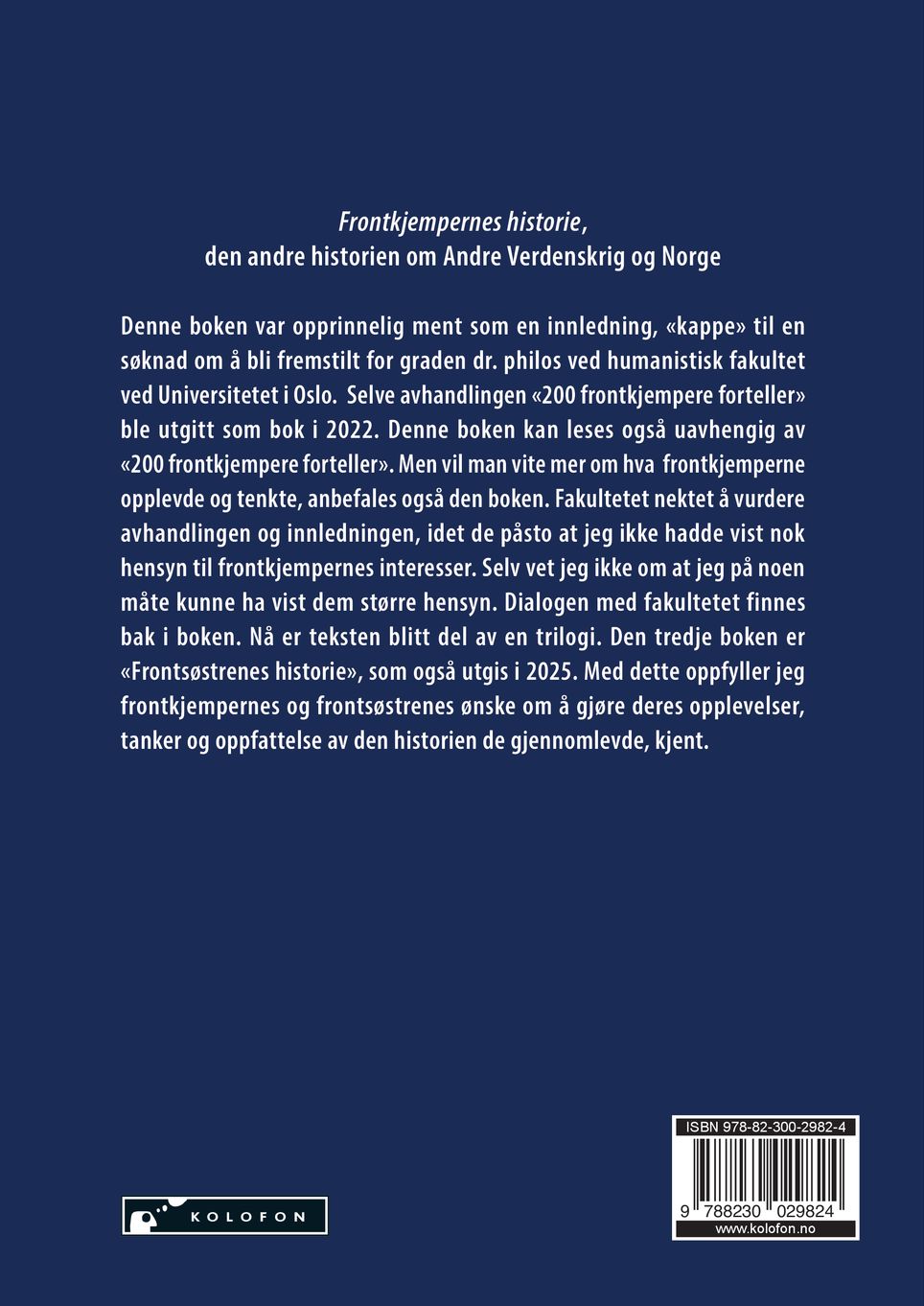 Frontkjempernes historie