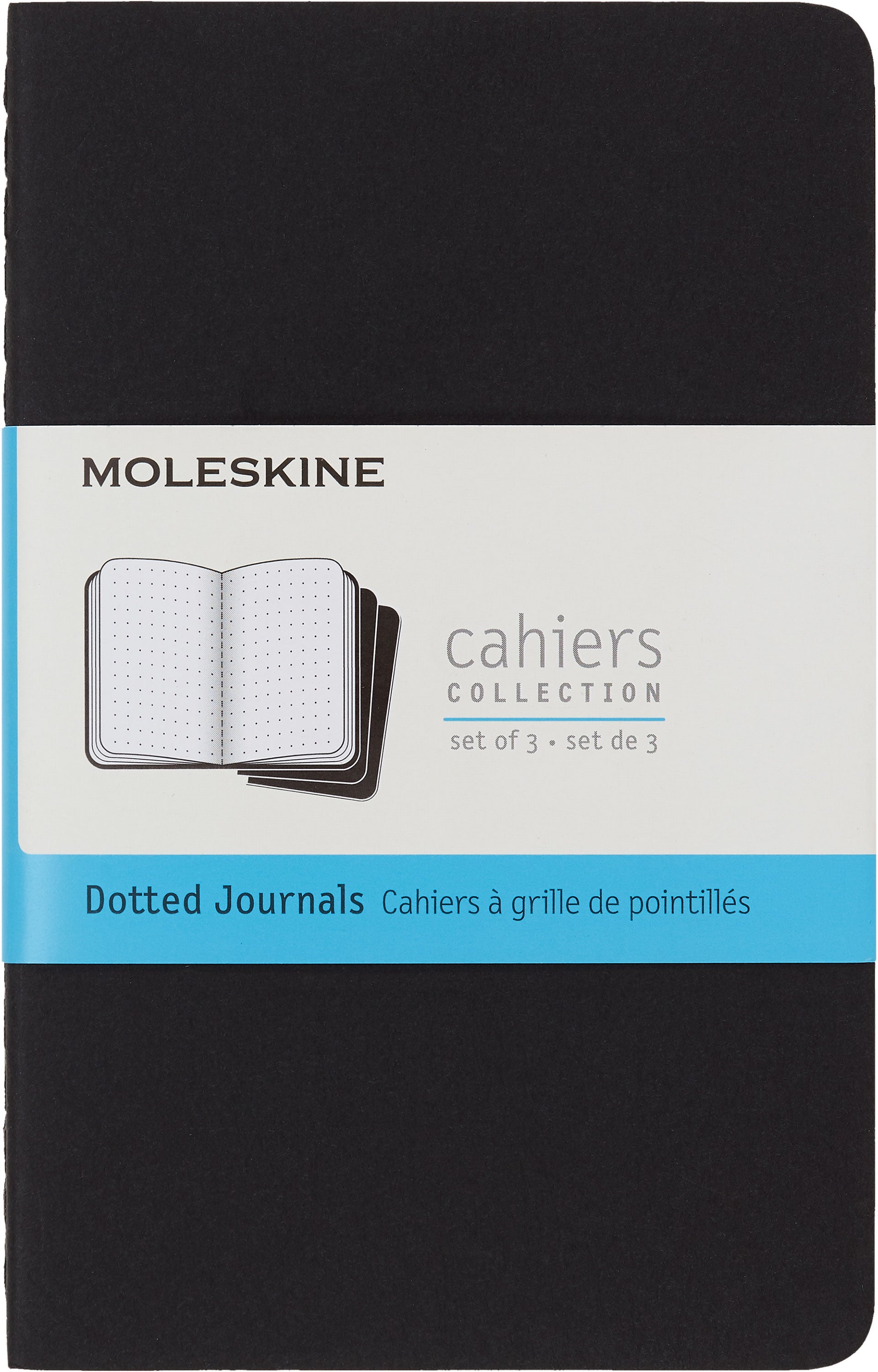 Notatbok Moleskine Cahier 3pk Pocket Dots Black