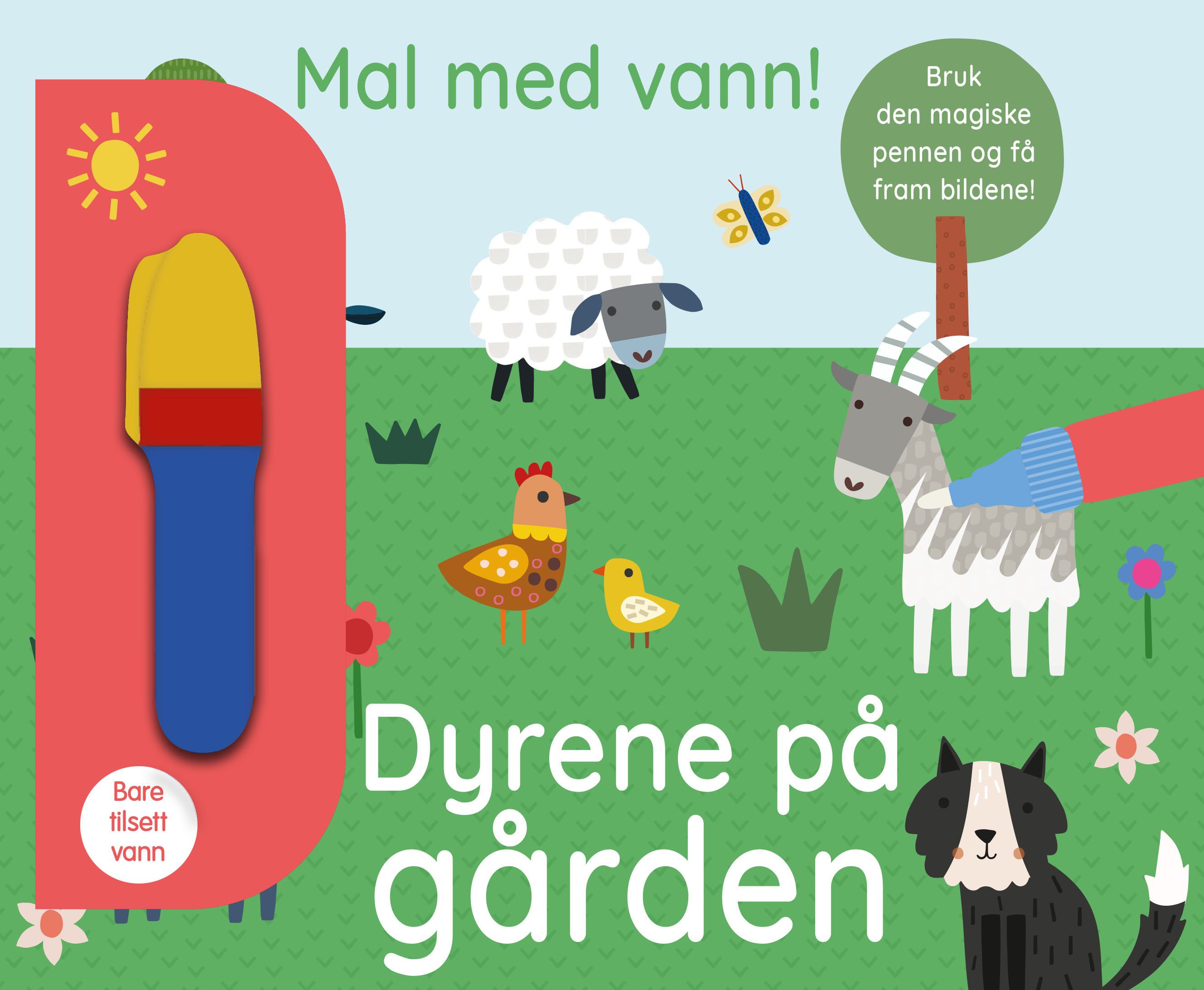 Dyrene på gården - mal med vann!
