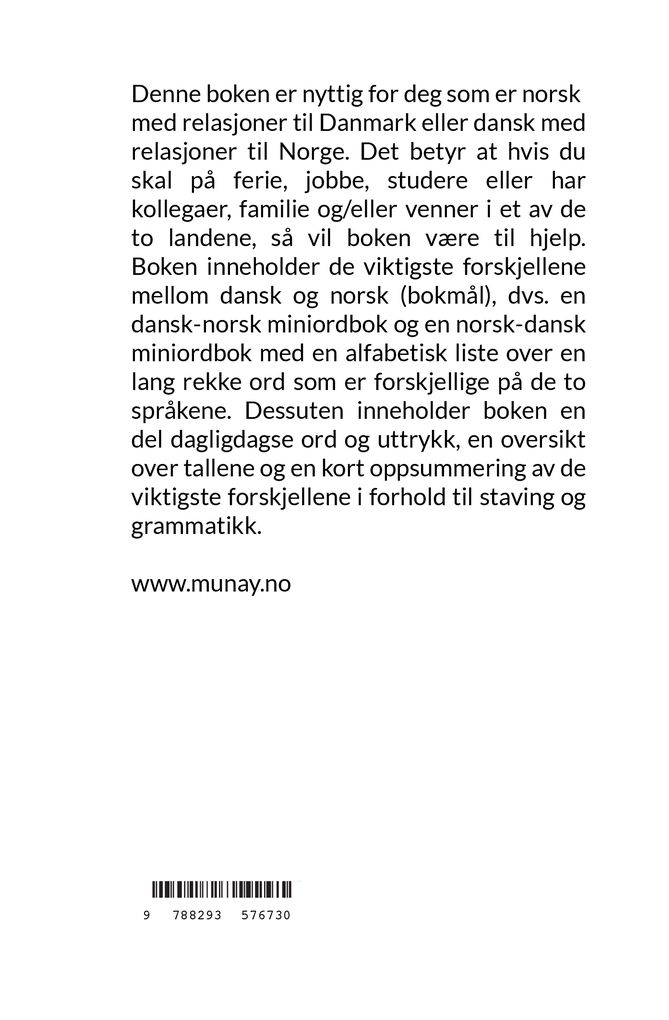 Dansk-norsk miniordbog & Norsk-dansk miniordbok