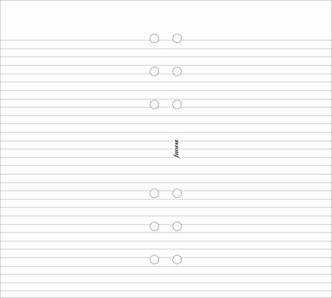 Filofax Personal white ruled notepaper refill