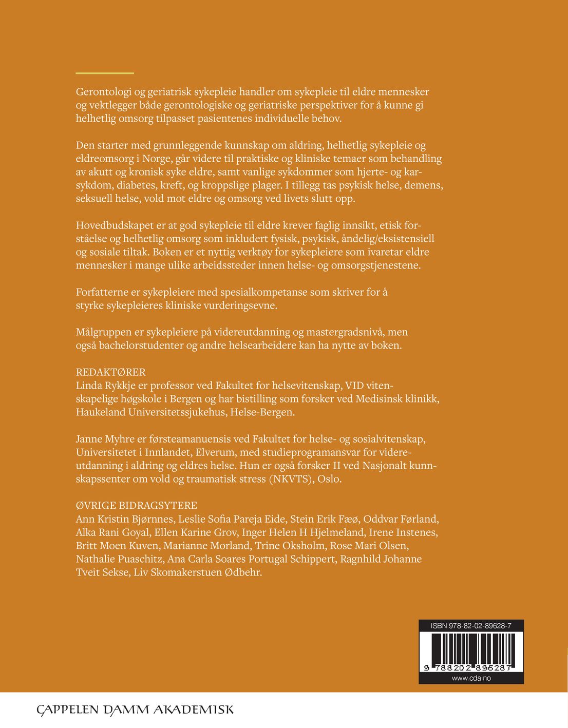Gerontologi og geriatrisk sykepleie