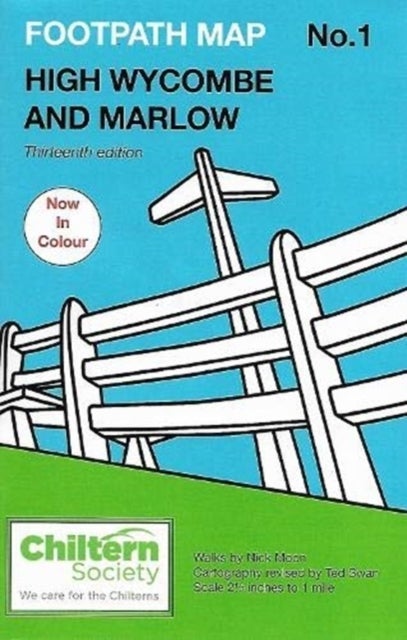 Chiltern Society Footpath Map No. 1 High Wycombe and Marlow - Thirteenth Edition - In Colour