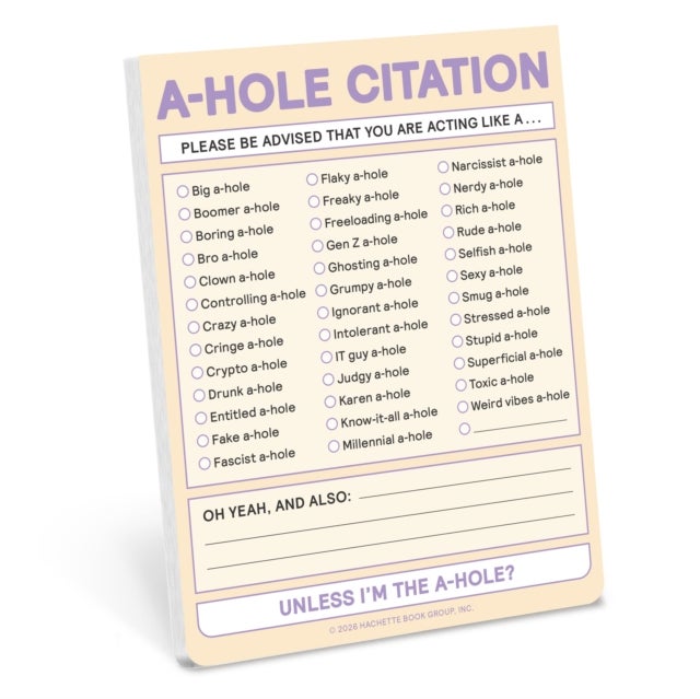 A-Hole Citation: Nifty Notes