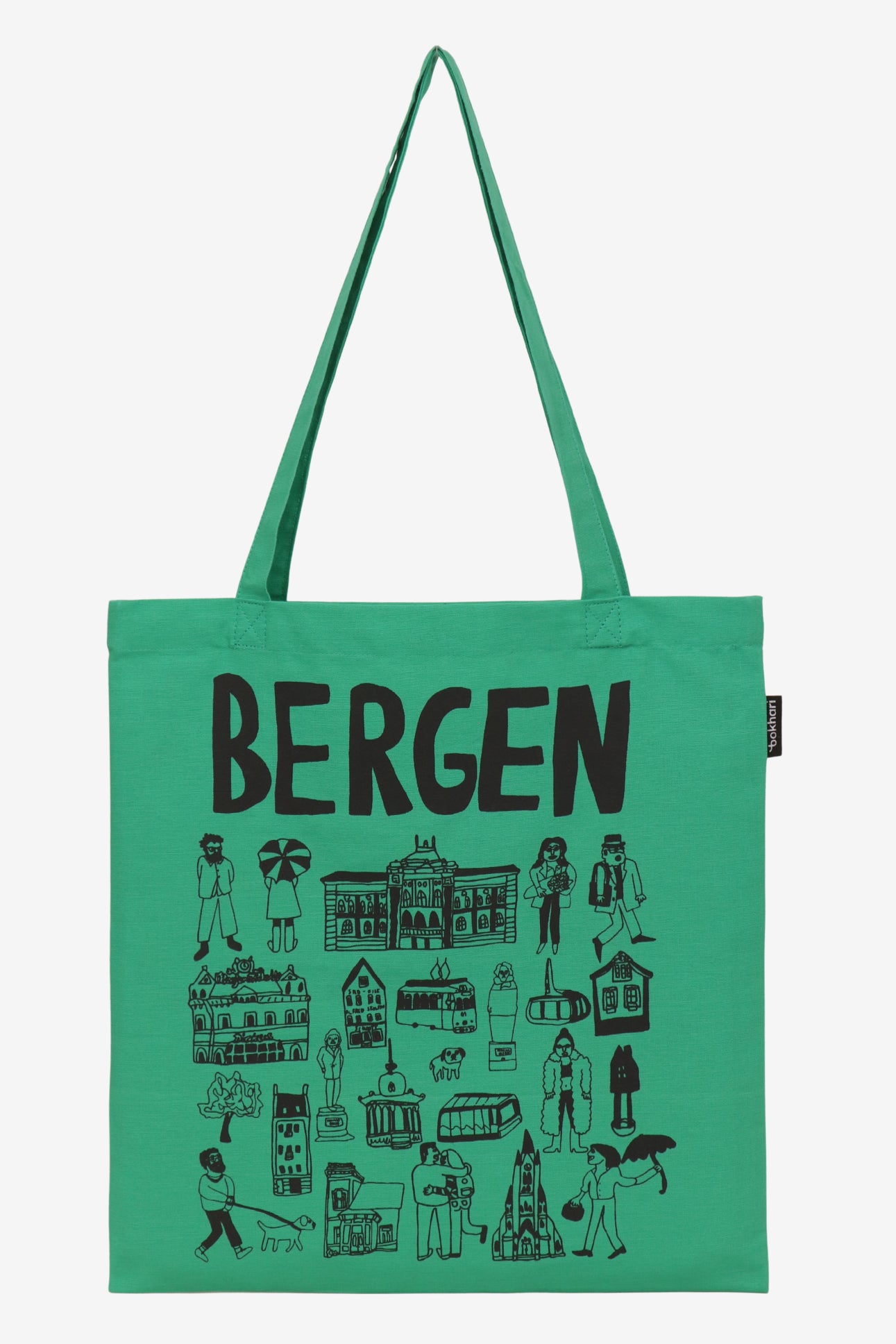 Handlenett Anette Moi Bergen grønn