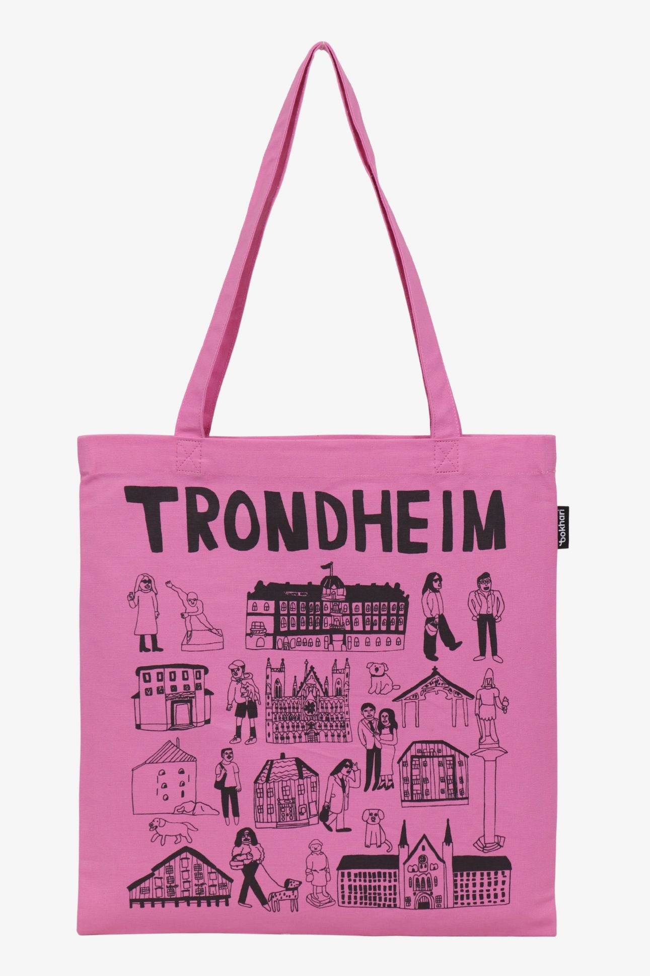 Handlenett Anette Moi Trondheim rosa