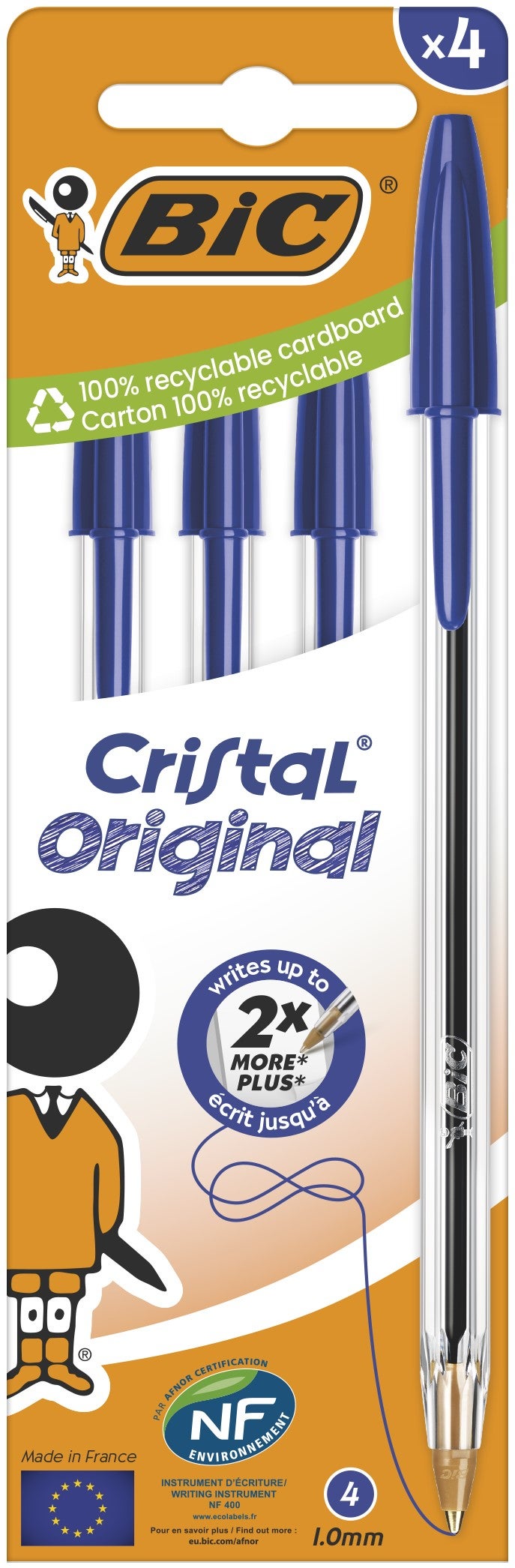 Kulepenn BIC Cristal M blå (4)