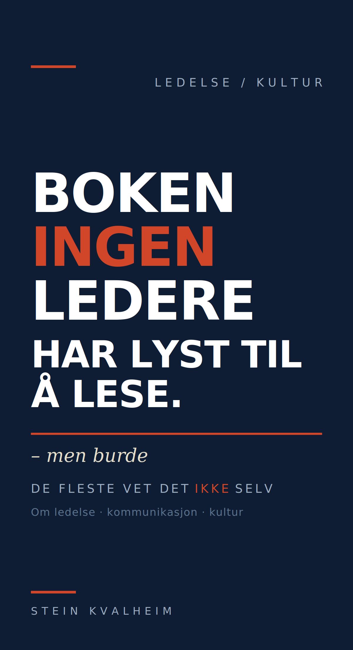 Boken ingen ledere har lyst til å lese
