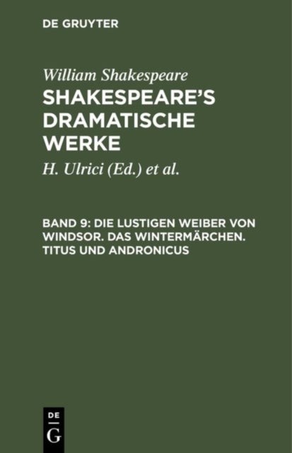 Die Lustigen Weiber Von Windsor. Das Wintermarchen. Titus Und Andronicus