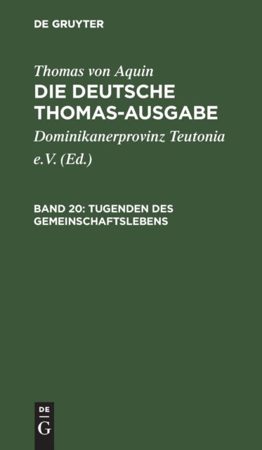 Tugenden Des Gemeinschaftslebens - II-II: 101-122