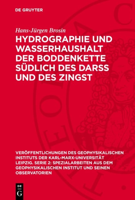 Hydrographie und Wasserhaushalt der Boddenkette südlich des Darß und des Zingst