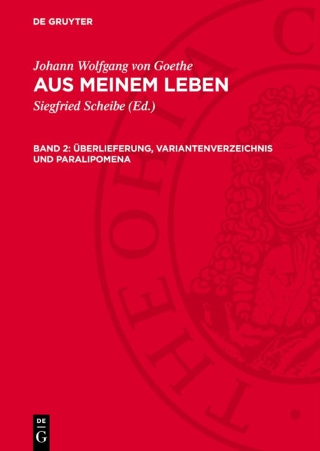 Uberlieferung, Variantenverzeichnis Und Paralipomena