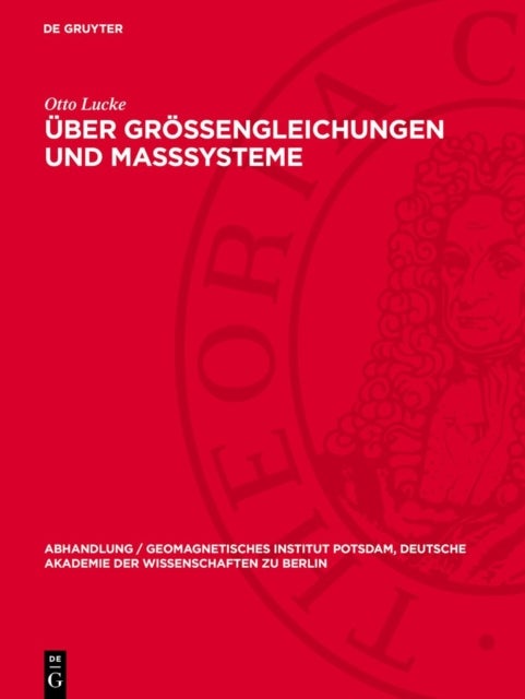 Uber Großengleichungen Und Maßsysteme
