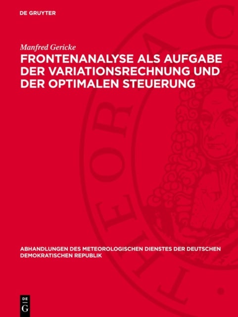Frontenanalyse ALS Aufgabe Der Variationsrechnung Und Der Optimalen Steuerung