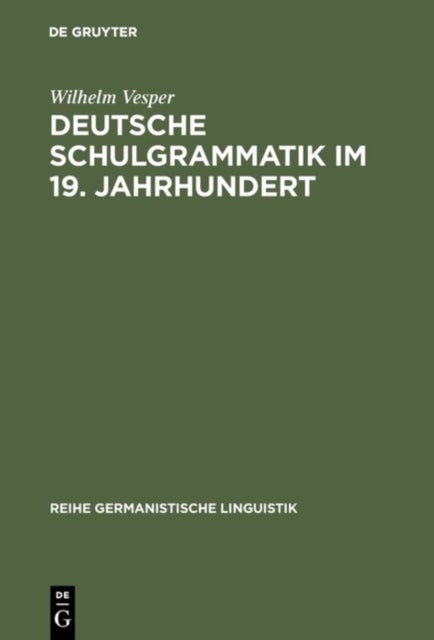 Deutsche Schulgrammatik Im 19. Jahrhundert