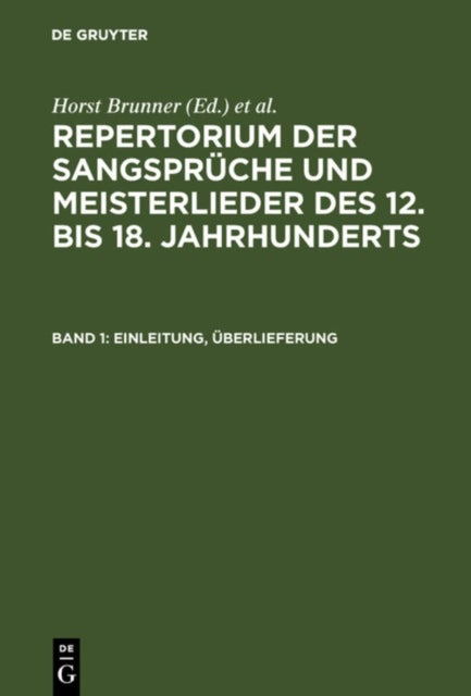 Einleitung, Uberlieferung