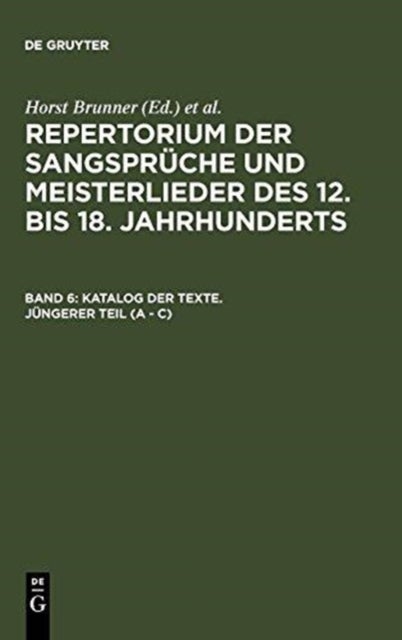 Katalog der Texte. Jüngerer Teil (A - C)