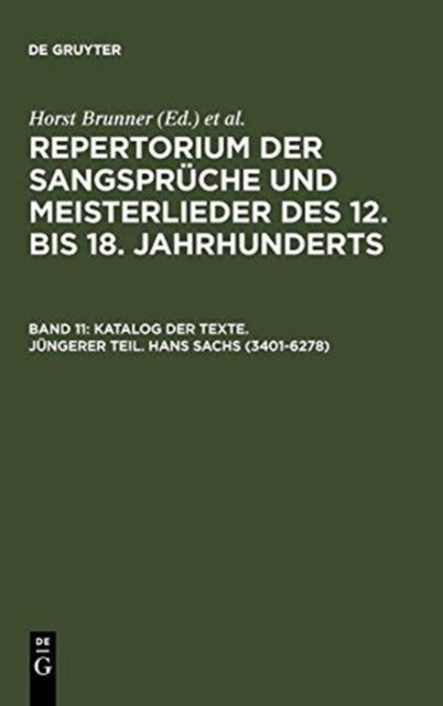 Katalog der Texte. Jüngerer Teil. Hans Sachs (3401-6278)