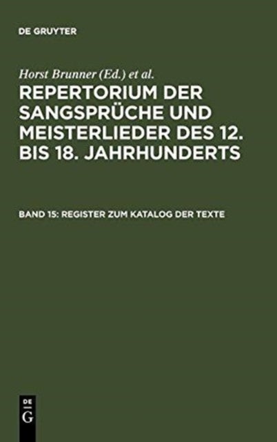 Register zum Katalog der Texte - Stichworter