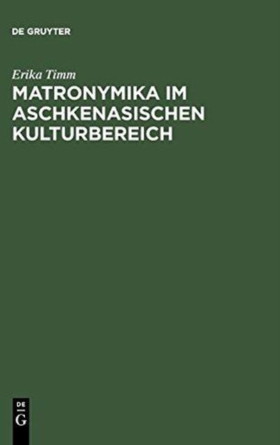 Matronymika im aschkenasischen Kulturbereich